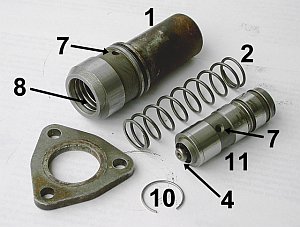 Zerlegter automatischer Kettenspanner